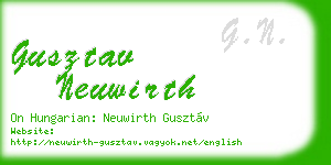 gusztav neuwirth business card