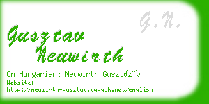 gusztav neuwirth business card